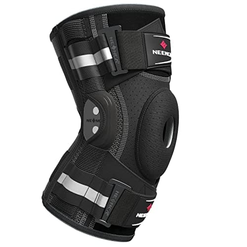NEENCA Professional Knee Brace for Knee Pain, Hinged Knee Support with Patented X-Strap Fixing System, Strong Stability for Pain Relief, Arthritis, Meniscus Tear, ACL, PCL, MCL, Runner, Sport, Workout image