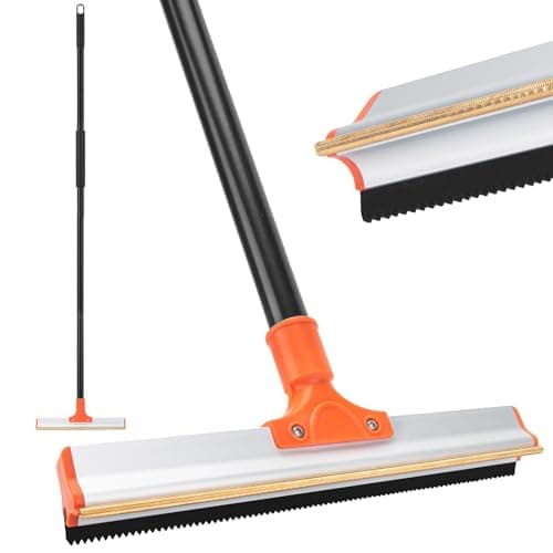 Carpet Rake for Pet Hair Removal, 57'' Long Handle Dog and Cat Hair Remover Tool to Fluff Rug, Stair Carpets and Couch Cleaning Broom image