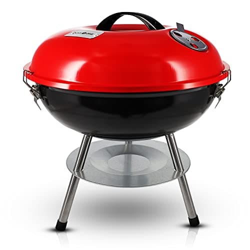 Gas One – 14-inch Portable Barbecue Grill with 3-Point Locking Lid for Heat Preservation – Dual Venting System – Small Charcoal Grill for Backyard, Camping, Boat image