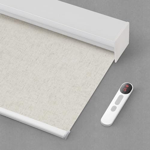 Bringnox Motorized Blinds with Remote,100% Blackout Smart Roller Blinds Compatible with Apple Homekit Google Home and Alexa Via HUB,and Customized image
