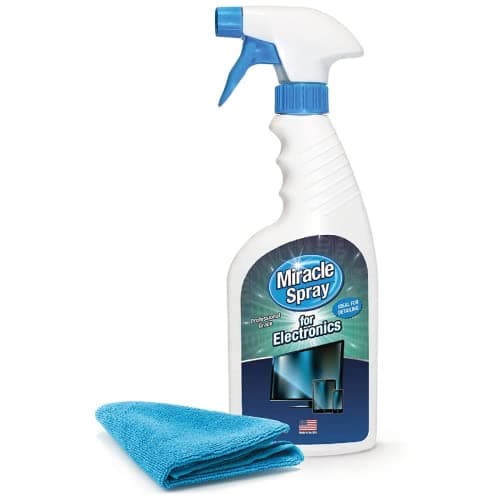 MiracleSpray for Electronics Cleaning, Safe Multisurface Cleaner for Any TV, Phone, Monitor, Keyboard, Screen, Computer, Includes Microfiber Towel - 16 Ounce Kit image
