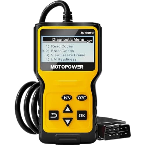 MOTOPOWER MP69033 Car OBD2 Scanner Code Reader Engine Fault Scanner CAN Diagnostic Scan Tool for All OBD II Protocol Cars Since 1996, Yellow image