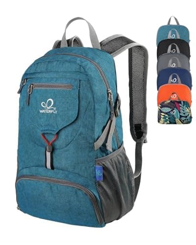 WATERFLY Small Lightweight Packable Backpack: 20l Ultra Light Foldable Travel Hiking Camping Daypack Day Pack for Man Woman image