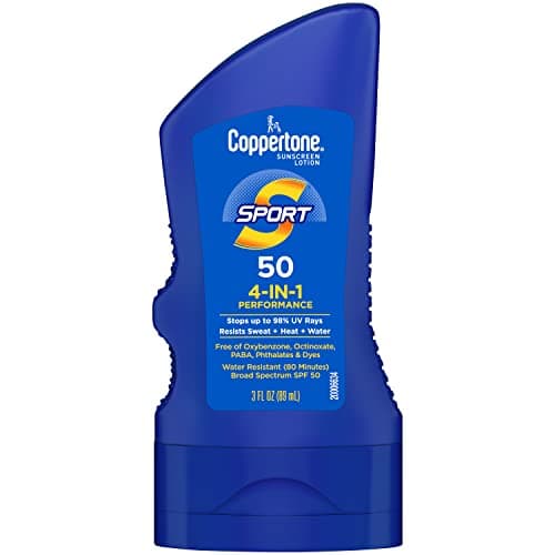 Coppertone SPORT Sunscreen SPF 50 Lotion, Water Resistant , Body Sunscreen Lotion, Travel Size , 3 Fl Oz image