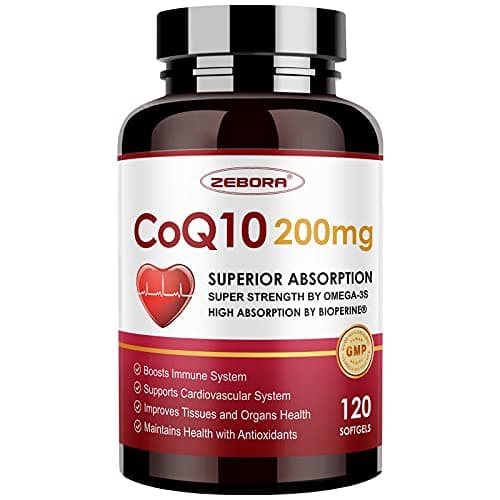 CoQ10-200mg-Softgels with PQQ, BioPerine & Omega-3, 120 Servings Coenzyme Q10(Ubiquinone) Supplement for High-Absorption, Powerful-Antioxidant, Support Heart & Energy-Production image