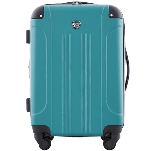 Travelers Club Chicago Hardside Expandable Spinner Luggage, Teal, 20" Carry-On image