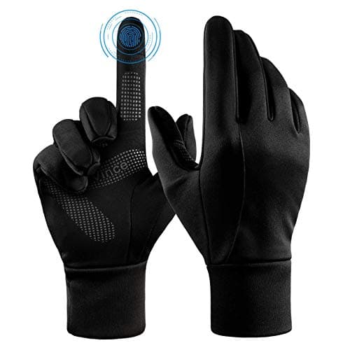 FanVince Cycling Gloves Touchscreen Winter Warm Glove - Windproof Water Resistant for Running Bike Riding Driving Outdoor Hiking in Cold Weather for Men and Women (Black,X-Large) image