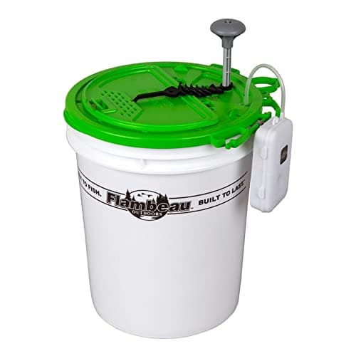 Flambeau Tackle Outdoors 6092BB Bait Butler- Live Bait Retrieval System, Integrated Lid System with Net for Easy Bait Retrieval image