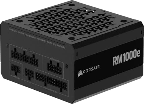 CORSAIR RM1000e (2025) Fully Modular Low-Noise ATX Power Supply with 12V-2x6 Cable – ATX 3.1 & PCIe 5.1 Compliant, Cybenetics Gold Efficiency image