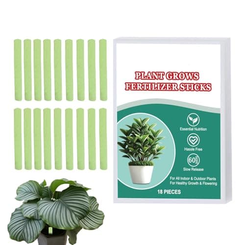 Plant Food Sticks - Fertilizer Sticks Plant Food | Plant Growth Food Spikes | Slow Release Plant Fertilizer Sticks | 18x Organic Fertilizer Sticks for Indoor Outdoor Houseplants image