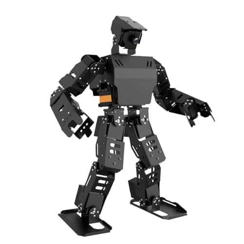 AiNex ROS Smart Robot for Raspberry Pi 5 Programmable 24 DOF Humanoid Robot PC APP Wireless Controller, AI Vision Walking Hurdling Grasping Kicking Boxing Stand Up Automatically, with RPi 5 8GB image