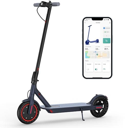 MAXSHOT Electric Scooter for Adults, 8.5"/10" Tires, 19/22Mph, 350W/500W Motor, 21-28 Miles Range, Folding E-Scooter with Dual Suspension,APP(V1/SPRO/MAX/PRO) (V1-7.8ah-350W) image