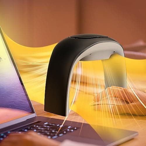 Nauttxon Desk Mouse Pad Hand Warmer Super Quiet, 110v 100w Heated Mouse Pad Hand Warmer, Personal Desk Hand Warmer Energy Efficient Ceramic Office Desk Heater with Thermostat Low Wattage - Black image