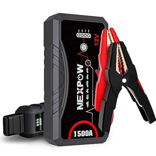 NEXPOW Car Jump Starter Car Battery Jump Starter Pack 1500A Peak Q10S for Up to 7.0L Gas and 5.5L Diesel Engine12V Auto Battery Booster,Jumper Cables Portable Lithium Jump Box with LED Light/USB QC3.0 image
