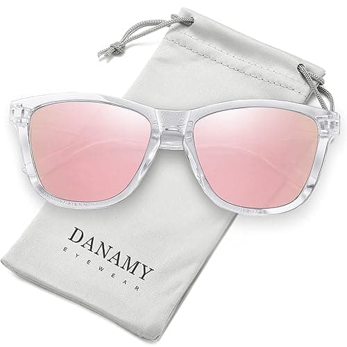 DANAMY Sunglasses Womens Polarized Sunglasses for Women Trendy Designer Mirrored Sunglasses UV400 Protection Sun Glasses image