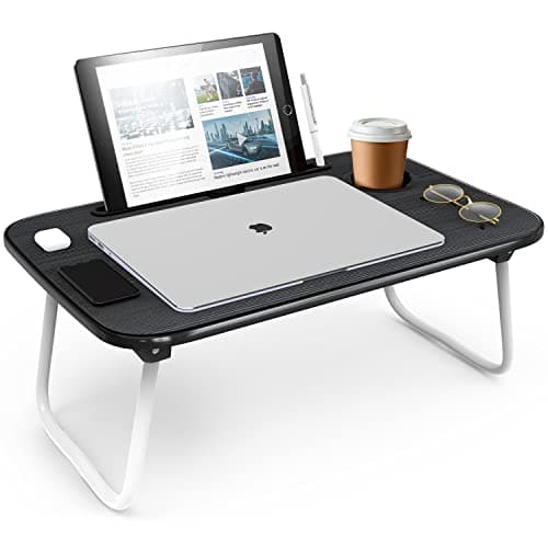 Laptop Bed Tray Table, Laptop Stand, Portable Lap Desks with Foldable Legs, Reading Desk for Sofa Couch Floor - Medium image