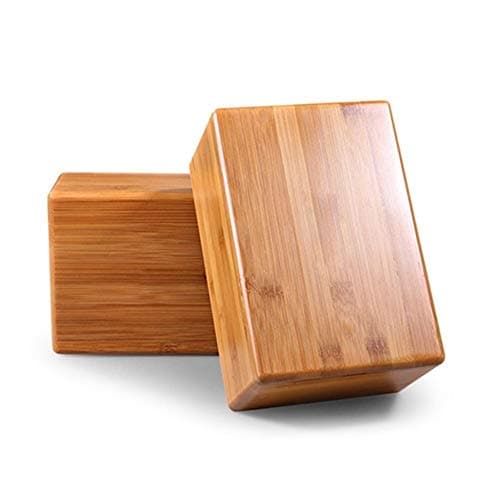 Bamboo Yoga Block (2 PCS), Bamboo Handstand Block,Support Brick to Deepen Poses, Improve Strength and Aid Balance and Flexibility image