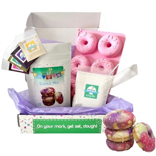 Little GF Chefs Gluten Free, Kids Unicorn Donuts Rainbow Swirl Glaze Baking Kit, Gluten Free Certified, Allergy Friendly, Craft Xmas, Holiday Activity, Dairy, Artificial Dyes & Nut Free, Vegan Non GMO image