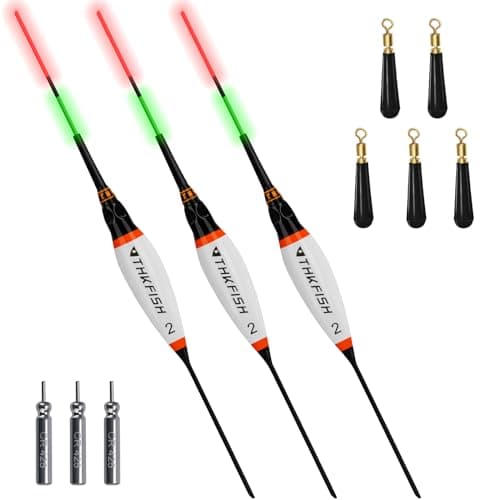 QualyQualy LED Fishing Bobbers Fishing Floats and Bobbers Lighted Bobbers for Night Fishing 1/4oz 3Pcs #2 image