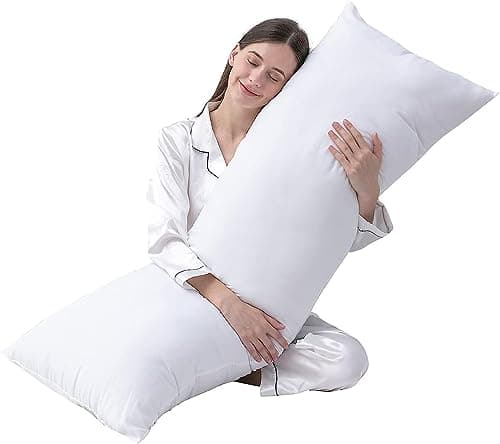 DOWNCOOL Large Body Pillow Insert- Breathable Full Body Pillow for Side Sleeper - Soft Long Bed Pillow for Adults - 20 x 54 inch image