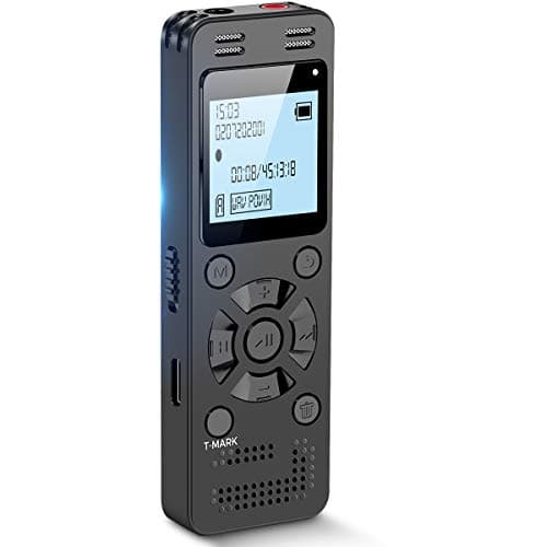 128GB Digital Voice Recorder for Lectures Meetings - EVIDA 9296 Hours Voice Activated Recording Device Audio Recorder with Playback,Password image