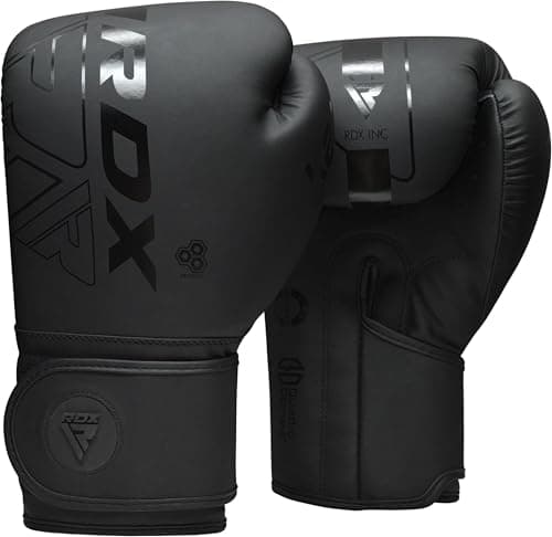 RDX Boxing Gloves, Pro Training Sparring, Maya Hide Leather, Muay Thai MMA Kickboxing, Men Women Adult, Heavy Punching Bag Focus Mitts Pads Workout, Ventilated Palm, Multi Layered, 8 10 12 14 16 18 Oz image
