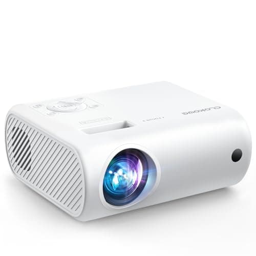 Mini Projector, CLOKOWE 2024 Upgraded Portable Projector with 9000 Lux and Full HD 1080P image