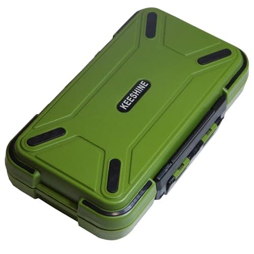 KEESHINE Fishing Tackle Box, Floating Storage Box, Double-Sided Fishing Lure Box with Adjustable Dividers Jewelry Organizer Making Kit Storage Container for Lure Hook Beads Earring Tool(Green) image