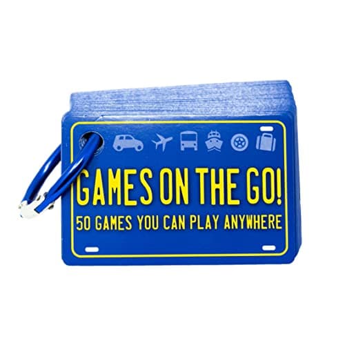 Games on the Go by Continuum Games - Portable Roadtrip Family Games to Challenge and Entertain for 2+ players , Blue image