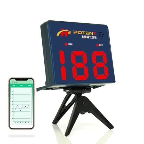 Hockey Training Equipment - Speed Radar Gun 2.0 - Instantly & Accurately Measure Shot, Ball, Pitch Speed - Track & Record Progress with App Support - Multi-Sports Training Gift (Hockey) image