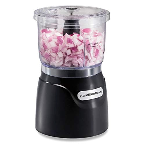 Hamilton Beach Electric Vegetable Chopper & Mini Food Processor, 3-Cup, 350 Watts, for Dicing, Mincing, and Puree, Black (72850) image