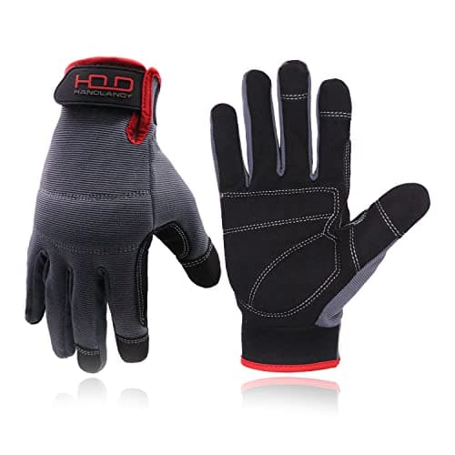 HANDLANDY Mens Work Gloves Touch screen image
