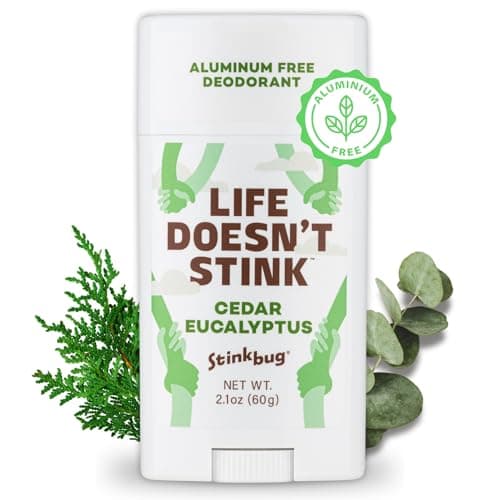 Natural Organic Deodorant Stick with Cedar and Eucalyptus, Coconut Oil and Beeswax, Aluminum Free Deodorant by Stinkbug Naturals, 2.1 Ounce image