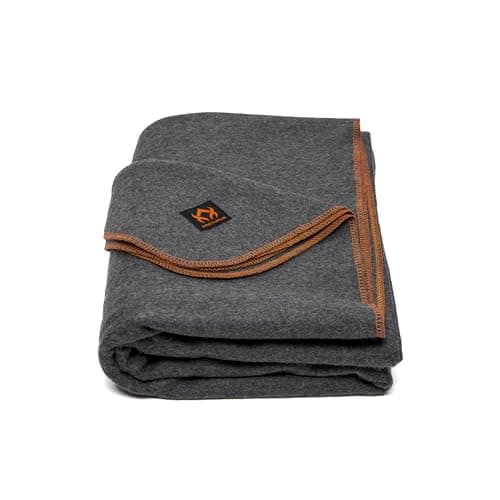Arcturus Military Wool Blanket - Warm, Thick, Washable - Great for Outdoors, Camping, Stadium Blanket, Picnics, Travel - Car & Bushcraft Survival Kits, Large 64" x 88" 4.5 lb image