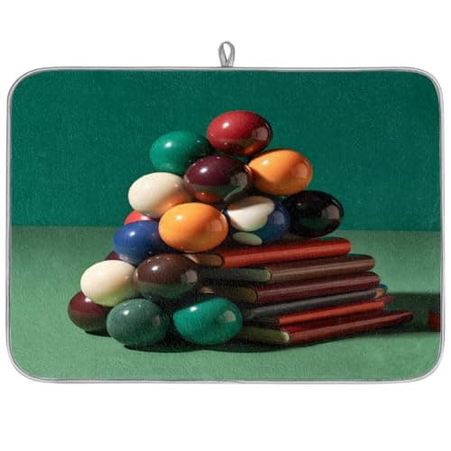 Dish Drying Mat, Table Tennis Water Absorbent, Coffee Mat Kitchen Accessories 24x18inch image