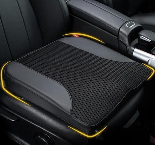 Lofty Aim Car Seat Cushion: Comfortable Memory Foam Car Seat Cushion for Driving - for Sciatica-Tailobone Pain Relief - Seat Cushion for Car-Truck, Office, Wheelchair - Black image