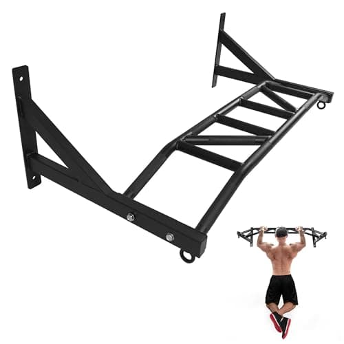 Yes4All Heavy Duty Wall Mounted Pull Up Bar – Multi-Grip Pull Up Bar image