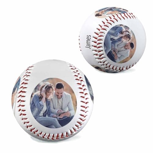 Personalized Custom Baseball Customized Your Logo Text Photo Picture Personalized Baseball Gifts for Baseball Coach Team Players Lovers Dad Son image