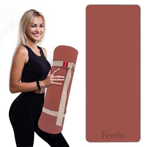 Feetlu Extra Thick 12mm Exercise Mat – Non-Slip, Joint-Friendly & Cushioned Fitness Mat image