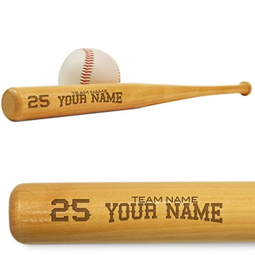 Personalized Team and Player Name Mini Baseball Bat | Engraved Baseball Bats by ChalkTalk Sports image