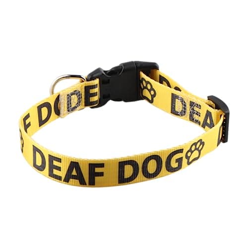 VAMSII Special Collar Blind Dog Collars Dog Owner Gift Deaf Dog Puppies and Pets Collar Neutral Dog Collar（DEAF DOG） image
