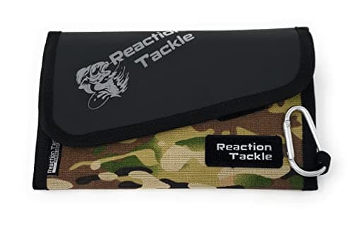 Reaction Tackle Fishing Tackle Organizer Case | Soft Bait Binder | Keep Soft Plastic Baits and Tackle Organized | Removable Storage Pockets Small Bait Binder - Camo image