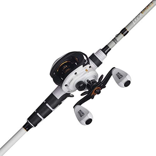 Abu Garcia 7’ Max Pro Fishing Rod and Reel Baitcast Combo, 7+1 Ball Bearings with Lightweight Graphite Frame & Sideplates, MagTrax Brake System image