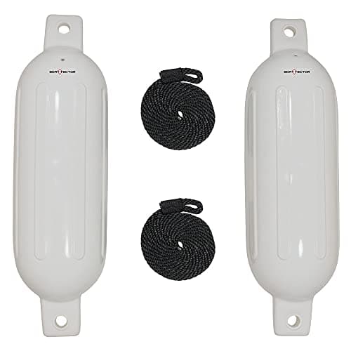 Extreme Max 3006.7201 BoatTector Inflatable Fender Value 2-Pack - 6.5" x 22", White image