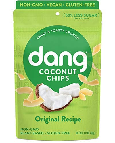 Dang Toasted Coconut Chips | Original | 1 Pack | Vegan, Gluten Free, Non GMO, Healthy Snacks Made with Whole Foods | 3.17 Oz Resealable Bag image