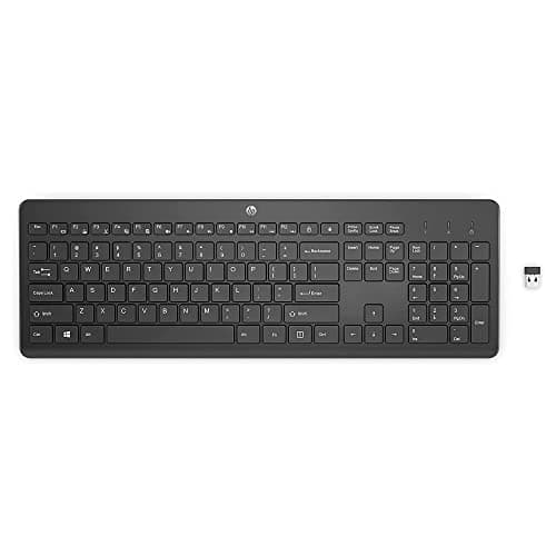 HP 230 Wireless Keyboard - Wireless Connection - Low-Profile, Quiet Design - Windows & Mac OS - Laptop, PC Compatible - Shortcut Keys & Number Pad - Long Battery Life (‎3L1E7AA#ABA),Black image