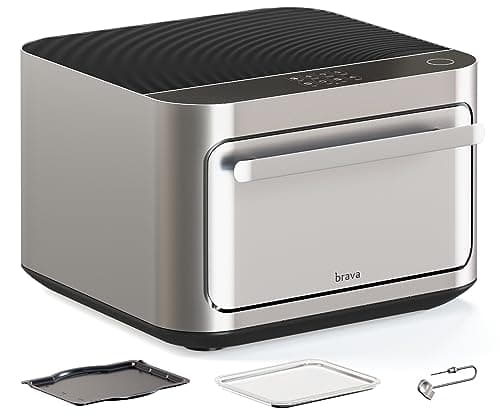 Brava Oven Starter Set: 10-in-1 Touchscreen Countertop Smart Oven, Air Fryer, 6-Slice Toaster, Slow Cooker, Reheater, Dehydrator, Rice Cooker, Auto-Shut Off, 1800W, Stainless Steel Kitchen Appliance image