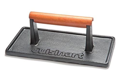 Cuisinart CGPR-221 Cast Iron Grill Press (Wood Handle), Weighs 2.1-pounds image