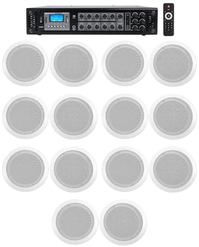 Rockville Bluetooth Multi Room 6 Zone Home Audio System w/(14) Ceiling Speakers image