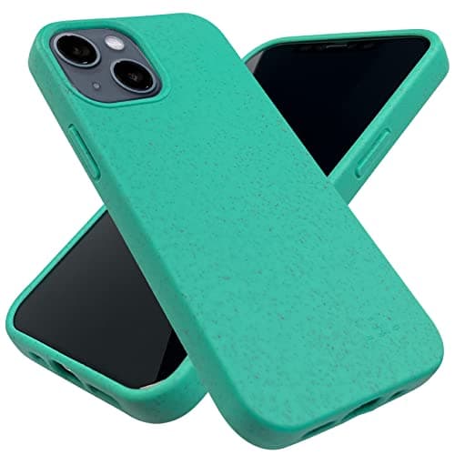 LOAM & LORE Eco Phone Case for iPhone 13 Mini, Ultra Slim Biodegradable and Compostable Eco Friendly iPhone Case, Non Silicone Plastic Free Phone Cover (Mint) image
